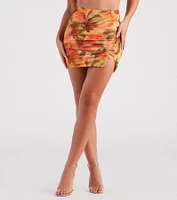 Artsy Blooms Floral Mini Skirt