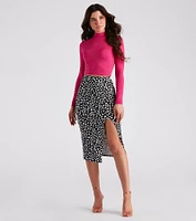 Fiercely Chic Leopard Midi Skirt