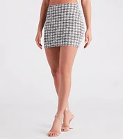 Pretty And Posh Tweed Mini Skirt