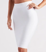 Pencil Me Bandage Midi Skirt