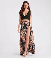 Vacay State Of Mind Tropical Slit Maxi Skirt