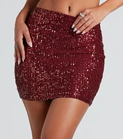 Save A Dance Sequin Mini Skirt