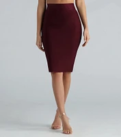 Stylish And Sculpted Bandage Midi Skirt