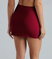 Get Down With Basic Slit Mini Skirt