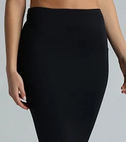 Seamless Smooth Knit High-Rise Pencil Skirt