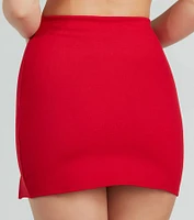 Fabulous Fit Side Slit Knit Mini Skirt