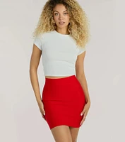 Sleek And Snatched Bandage Mini Skirt