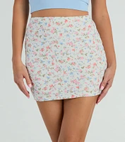The Valley High Rise Floral Eyelet Mini Skirt