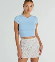 The Valley High Rise Floral Eyelet Mini Skirt