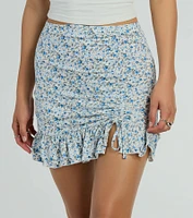 Spring Mentality Ditsy Floral Ruffle Mini Skirt
