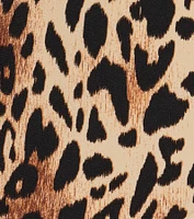 Take The Lead Leopard Print Ruched Midi Skirt