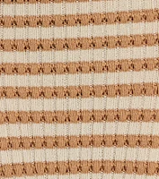 Seaside Cutie Striped Slit Knit Midi Skirt