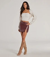 Bold Allure Faux Leather Mini Skirt