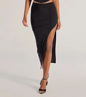 The One High-Rise Slit Maxi Skirt