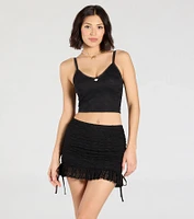 Perfect Match High-Rise Lace Mini Skirt