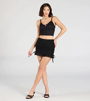 Perfect Match High-Rise Lace Mini Skirt