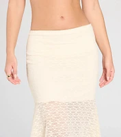 Boho Babe Lace Hanky Hem Maxi Skirt