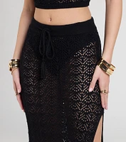 Bohemian Vibes Crochet Knit Maxi Skirt