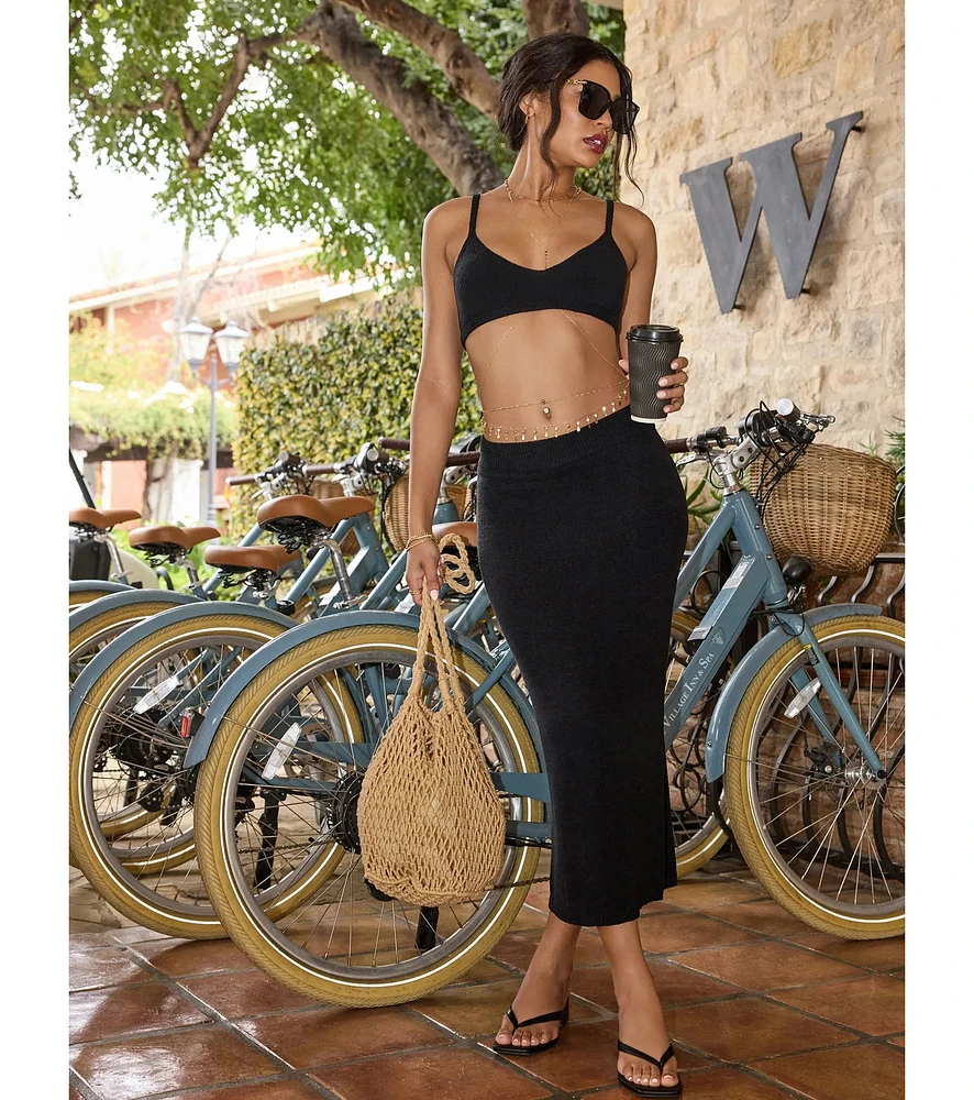 My Feels High-Rise Midi Skirt