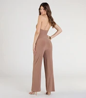 Let's Vacay Halter Cutout Wide-Leg Jumpsuit