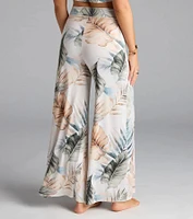 Mornings Tulum Tropical Wide-Leg Pants