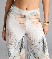 Mornings Tulum Tropical Wide-Leg Pants