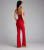 Sultry Girl Halter Cutout Jumpsuit