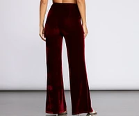 Velvet Glamour High Waist Pants