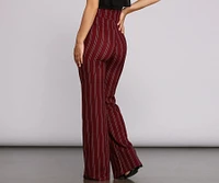 High Waist Striped Pants
