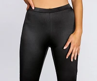 Sleek Satin Leggings