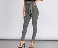 Tweed High Waist Trousers