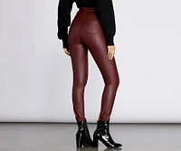 Faux Leather Paper Bag Pants
