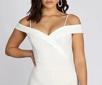 The Whole Package Off Shoulder Jumpsuit
