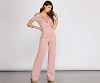 Totally Chic Off Shoulder Jumpsuit
