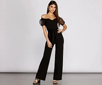 Sheer Perfection Puff Sleeve Jumpsuit