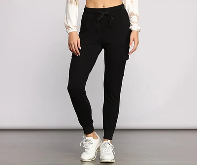 Essential High Waist Cargo Joggers