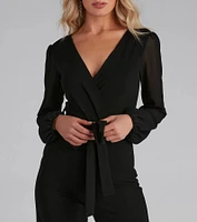 Perfectly Posh Tie-Waist Jumpsuit