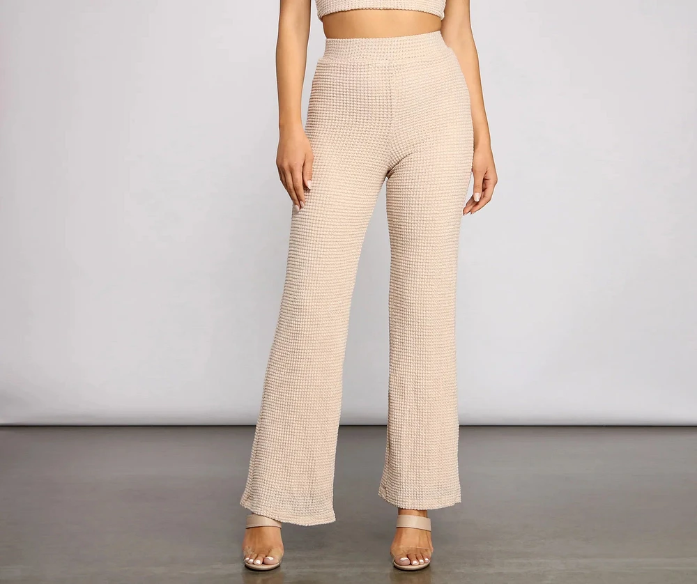 Trendy Textures High Waist Pants