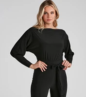 Classically Chic Boat Neck Catsuit