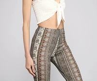 Bohemian Vibes Flared Elephant Print Pants