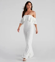 Iconic Elegance Off The Shoulder Jumpsuit