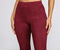 All That Flare Faux Suede Pants