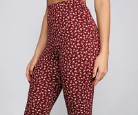 All That Flair Flared Floral Pants