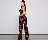 Medallion Marvel Strapless Jumpsuit
