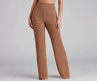 Trendy Textures High Waist Pants