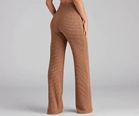 Trendy Textures High Waist Pants