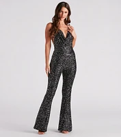 Scene Stealer Sequin Halter Jumpsuit