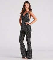 Scene Stealer Sequin Halter Jumpsuit