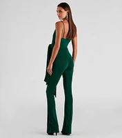 Tied Knots Surplice Jumpsuit