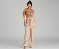 Sealed With Style Tie-Waist Pants